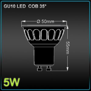 Ampoule GU10 LED 5W COB LUMINUS 35° CHAUD 520Lm – Image 2