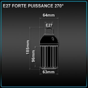 Ampoule E27 LED 20W haute puissance 4500K 270° – Image 3