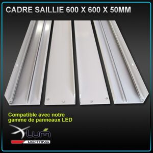 CADRE DALLE SAILLIE 600x600x5 LAQUE BLANC POUR DALLE LED – Image 2