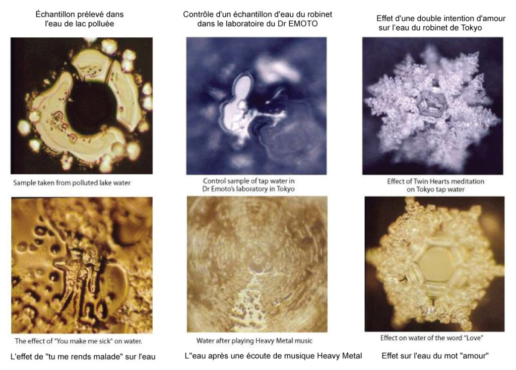 Expériences sur l'eau de Masaru EMOTO