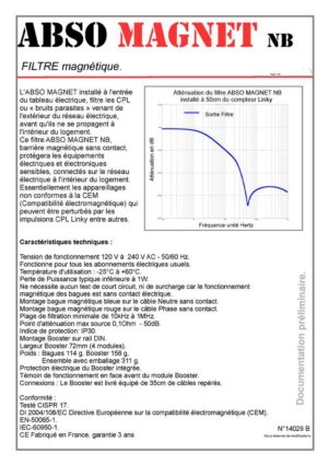 FILTRE CPL (LINKY) ABSO MAGNET NB MONOPHASÉ – Image 4