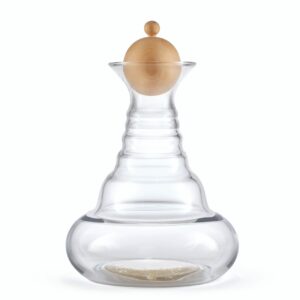 Carafe ALLADIN dynamisante avec fleur de vie or avec bouchon en pin