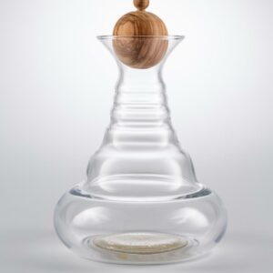 Carafe ALLADIN dynamisante avec fleur de vie avec bouchon en olivier