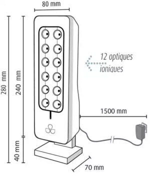 Purificateur ioniseur d'air chambre ou bureau TEQOYA 200 – Image 5