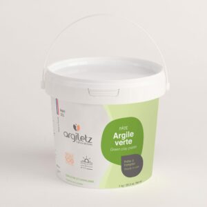 POT D’ARGILE VERTE 1KG PÂTE PRÊT A L’EMPLOI