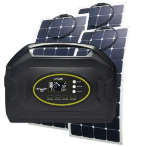 Pack station d'énergie portative IZYWATT 1500 et panneaux solaires souples 360W (3x120W)