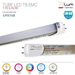 Tube LED T8 25W 160Lm/W neutre 150 cm