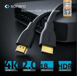 Câble HDMI - 2.0 4K60 Hz UHD - Premium - Noir - 2.00m