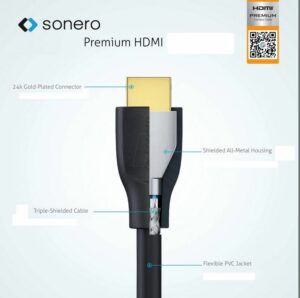 Câble HDMI - 2.0 4K60 Hz UHD - Premium - Noir - 2.00m