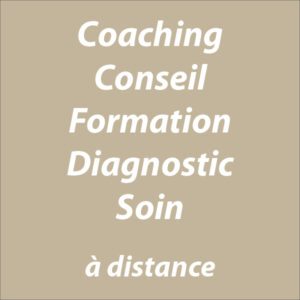 Coaching, Conseil, Formation, Diagnostic, Soin, à distance
