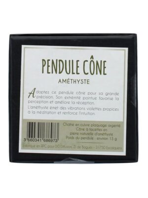Pendule Cône à Facettes en Améthyste