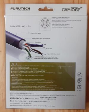CORDON LAN 10G RJ45 Cat.6a S/FTP éthernet FURUTECH long. 3,6 m